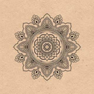 Ambiente - Paper Napkins - Pack of 20 - Luncheon Size - Recycled Mandala Nature