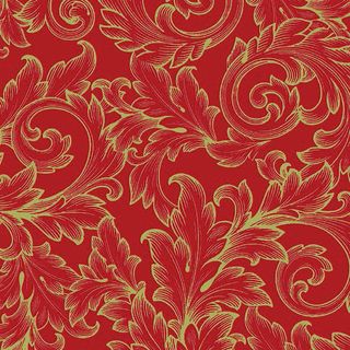 Ambiente - Paper Napkins Christmas - Pack of 20 - Luncheon Size - Baroque Gold/Red