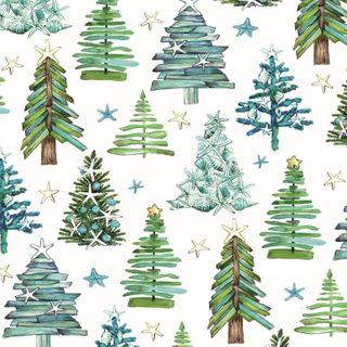 Ambiente - Paper Napkins Christmas - Pack of 20 - Luncheon Size - Tree Pattern Green
