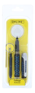 ONLINE College Rollerball Black Style Blue in Blister Pack