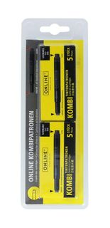 Kombi Ink Cartridges Black - 2 packs in blister packaging