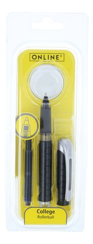 ONLINE College rollerball Black Style in Blister Pack