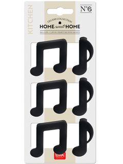 Legami - Set of 6 Bag Clips - Musical Note