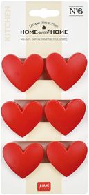 Legami - Set of 6 Bag Clips - Heart