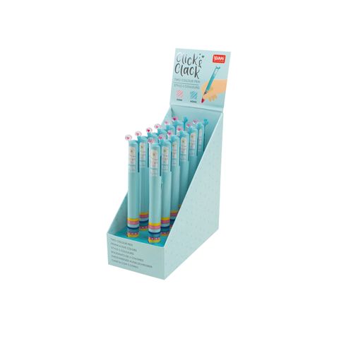 Legami - 2-Colour Ballpoint Pen - Llama - Click&Clack Display Pack of 12 Pcs