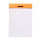 Rhodia - No. 11 Top Stapled Notepad - A7 - Ruled - Orange