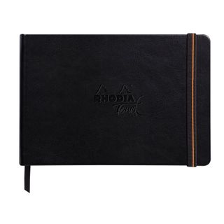 Rhodia - Touch Collection - Carbon Book - Hard Cover - A5 Landscape - Plain