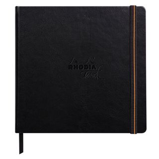 Rhodia - Touch Collection - Carbon Book - Hard Cover - Square 21cm x 21cm - Plain