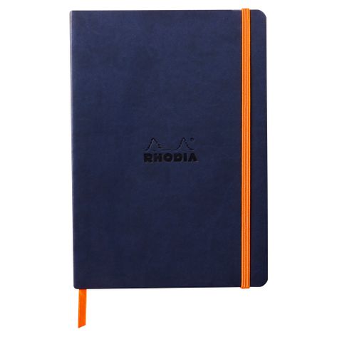 Rhodia - Rhodiarama Notebook - Soft Cover - A5 - Ruled - Midnight Blue (Dark Navy)