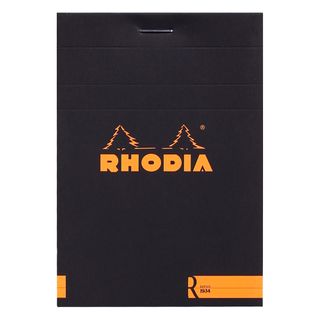 Rhodia - Premium R No. 12 Top Stapled Notepad - Pocket - Plain - Black