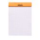 Rhodia - No. 12 Top Stapled Notepad - Pocket - 5 x 5 Grid - Orange