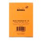 Rhodia - No. 12 Top Stapled Notepad - Pocket - 5 x 5 Grid - Orange