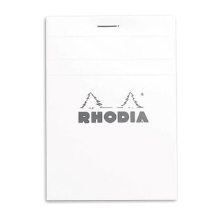 Rhodia - No. 12 Top Stapled Notepad - Pocket - 5 x 5 Grid - White