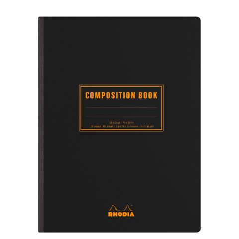 Rhodia - Composition Book - B5 - Ruled with Margin - Black