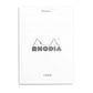 Rhodia - No. 12 Top Stapled Notepad - Pocket - Ruled - White