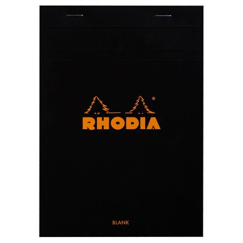 Rhodia - No. 16 Top Stapled Notepad - A5 - Plain - Black