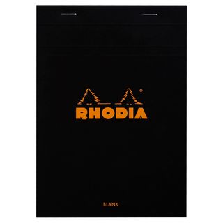 Rhodia - No. 16 Top Stapled Notepad - A5 - Plain - Black