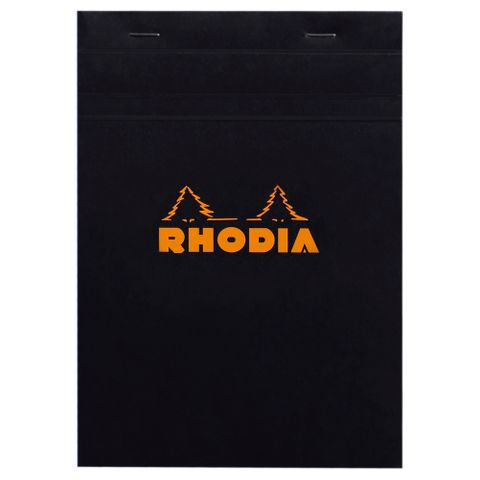 Rhodia - No. 16 Top Stapled Notepad - A5 - 5 x 5 Grid - Black