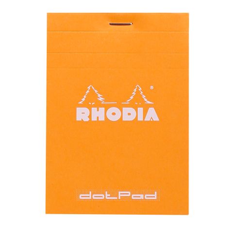 Rhodia - No. 12 Top Stapled Notepad - Pocket - Dot Grid - Orange