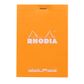 Rhodia - No. 12 Top Stapled Notepad - Pocket - Dot Grid - Orange