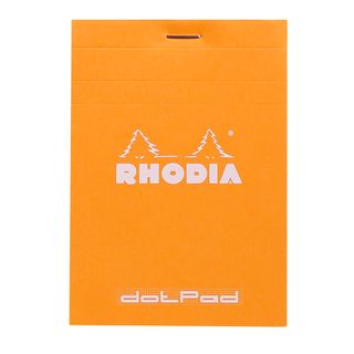 Rhodia - No. 12 Top Stapled Notepad - Pocket - Dot Grid - Orange