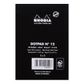 Rhodia - No. 12 Top Stapled Notepad - Pocket - Dot Grid - Black