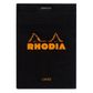 Rhodia - No. 12 Top Stapled Notepad - Pocket - Ruled - Black