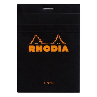 Rhodia - No. 12 Top Stapled Notepad - Pocket - Ruled - Black