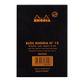 Rhodia - No. 12 Top Stapled Notepad - Pocket - Ruled - Black