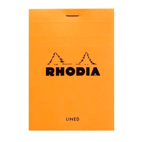 Rhodia - No. 12 Top Stapled Notepad - Pocket - Ruled - Orange