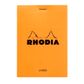 Rhodia - No. 12 Top Stapled Notepad - Pocket - Ruled - Orange