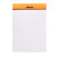 Rhodia - No. 12 Top Stapled Notepad - Pocket - Ruled - Orange