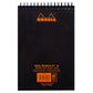 Rhodia - Wirebound Notepad - A5 - 5 x 5 Grid - Black