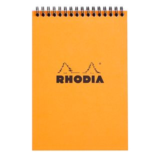 Rhodia - Wirebound Notepad - A5 - 5 x 5 Grid - Orange