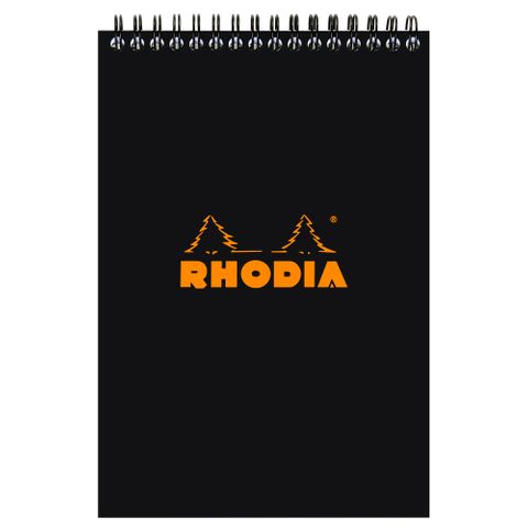 Rhodia - Wirebound Notepad - A5 - Ruled - Black