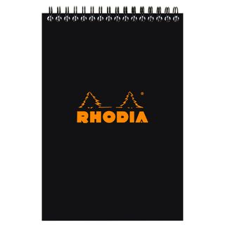 Rhodia - Wirebound Notepad - A5 - Ruled - Black