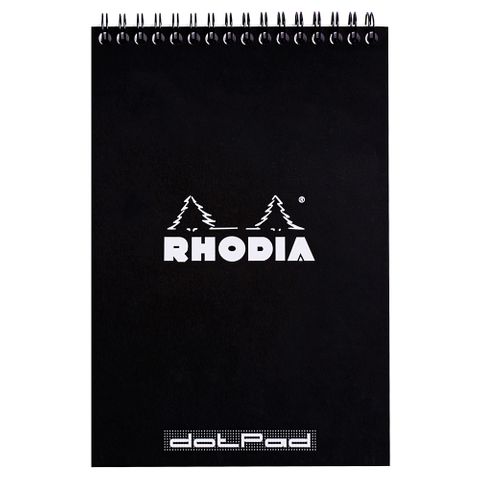 Rhodia - Wirebound Notepad - A5 - Dot Grid - Black