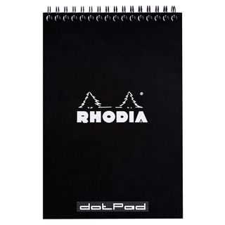 Rhodia - Wirebound Notepad - A5 - Dot Grid - Black