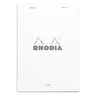 Rhodia - No. 16 Top Stapled Notepad - A5 - Ruled with Margin - White