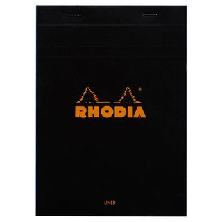 Rhodia - No. 16 Top Stapled Notepad - A5 - Ruled with Margin - Black