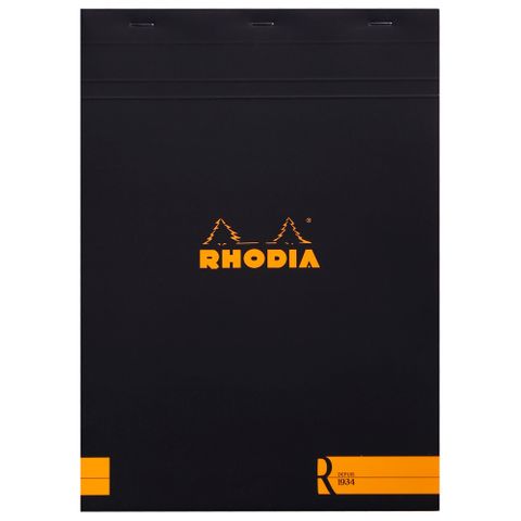 Rhodia - Premium R No. 18 Top Stapled Notepad - A4 - Ruled - Black