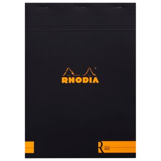 Rhodia - Premium R No. 18 Top Stapled Notepad - A4 - Ruled - Black