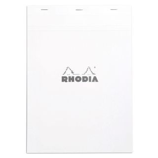 Rhodia - No. 18 Top Stapled Notepad - A4 - 5 x 5 Grid - White