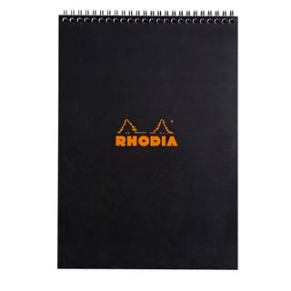 Rhodia - Wirebound Notepad - A4 - 5 x 5 Grid - Black