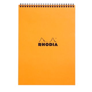 Rhodia - Wirebound Notepad - A4 - 5 x 5 Grid - Orange