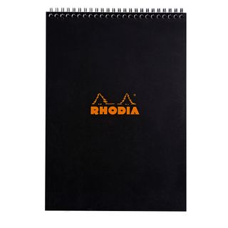 Rhodia - Wirebound Notepad - A4 - Ruled - Black