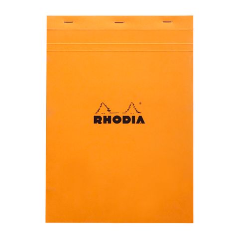 Rhodia - No. 18 Top Stapled Notepad - A4 - 5 x 5 Grid - Orange