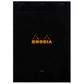 Rhodia - No. 18 Top Stapled Notepad - A4 - Ruled with Margin - Black