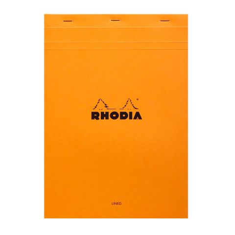 Rhodia - No. 18 Top Stapled Notepad - A4 - Ruled with Margin - Orange