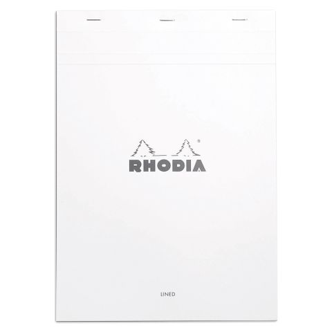 Rhodia - No. 18 Top Stapled Notepad - A4 - Ruled with Margin - White